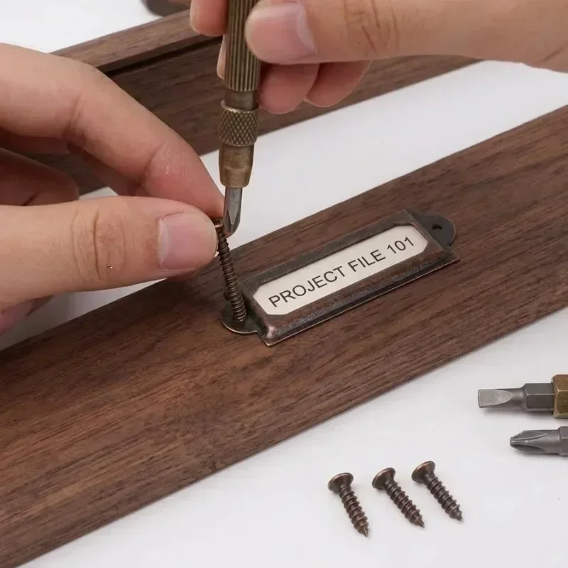 Metal Vintage Label Pull Handl - Furniture Hardware Names ulasan dan harga