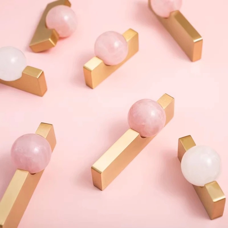 White Crystal Ball+Brass Furni - Furniture Hardware Drop Pulls ulasan dan harga
