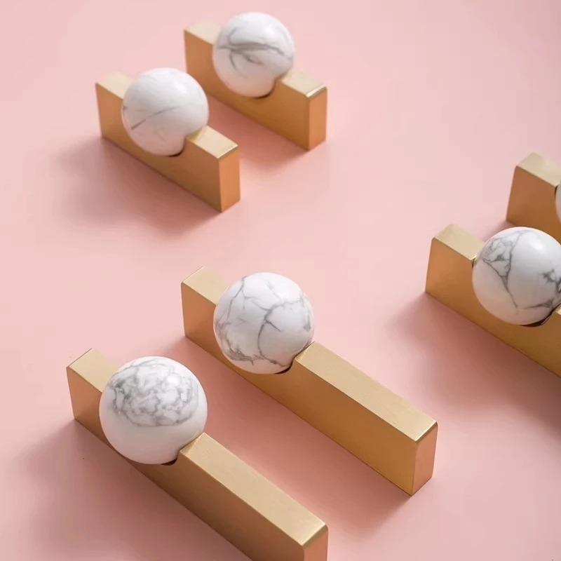 White Crystal Ball+Brass Furni - Furniture Hardware Drop Pulls ulasan dan harga