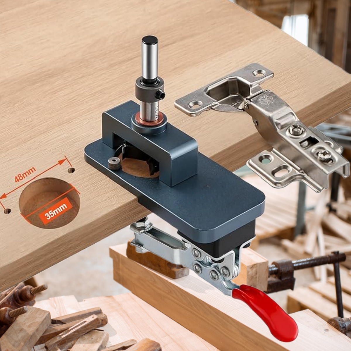 35mm Hinge Jig - Precise Borin - Furniture Hardware Fitting ulasan dan harga