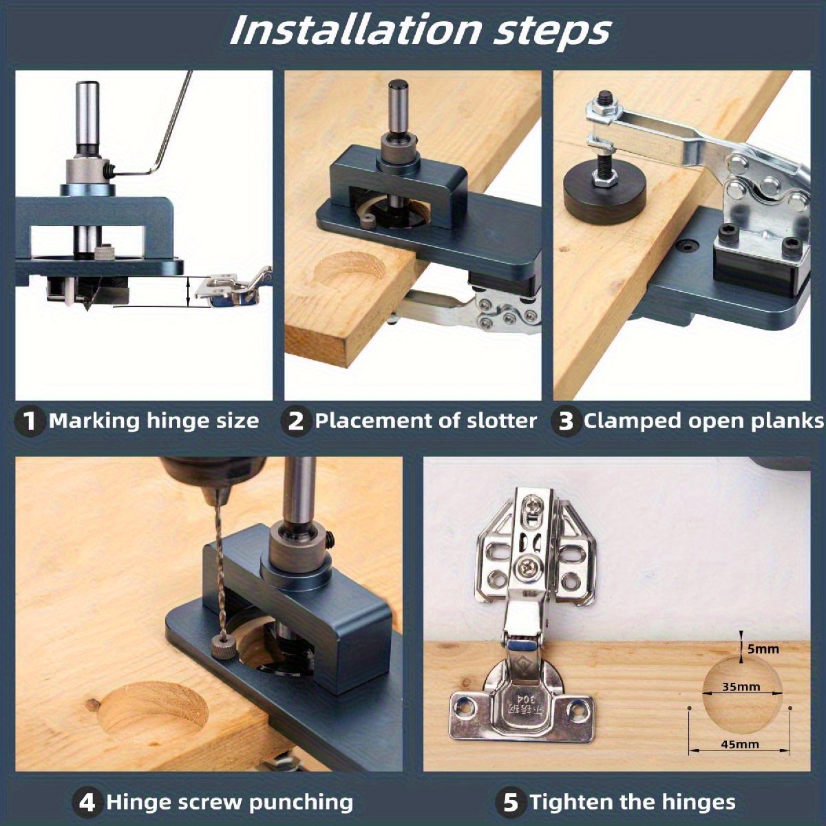 35mm Hinge Jig - Precise Borin - Furniture Hardware Fitting ulasan dan harga